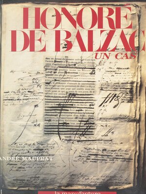 cover image of Honoré de Balzac